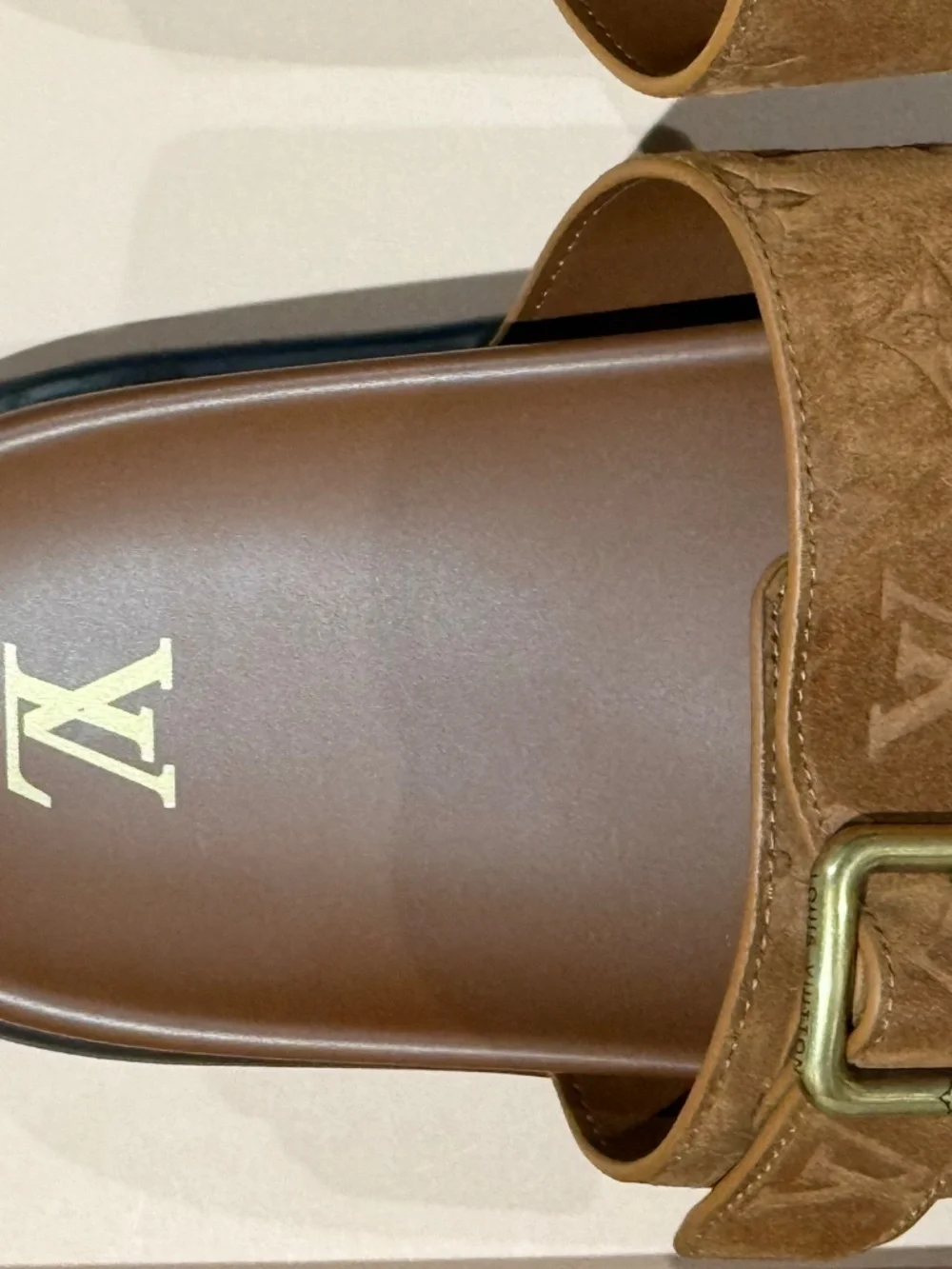 Louis Vuitton LV Venice Mule Sandals Brown Monogram Men’s Size 12 New With Box